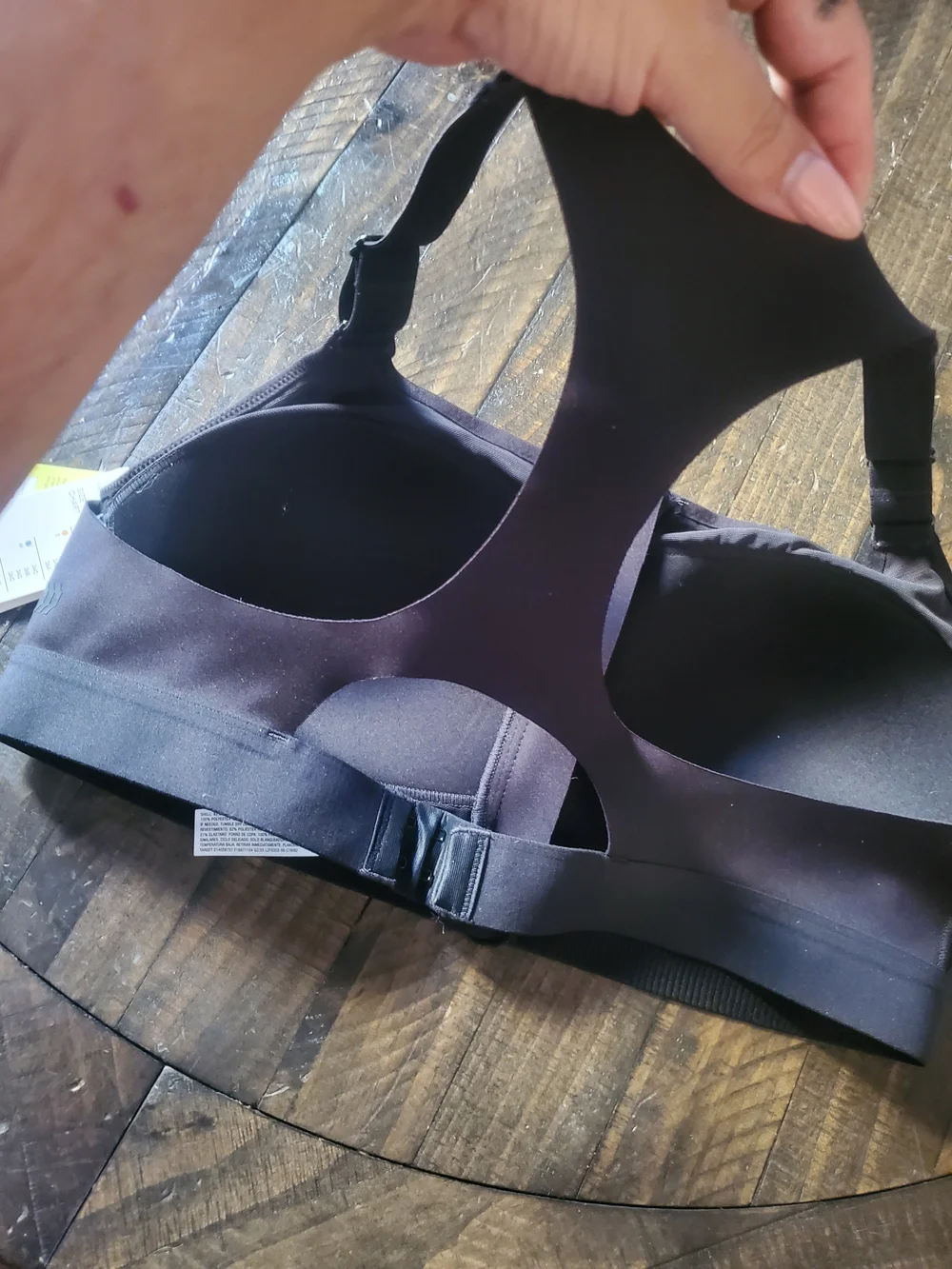 all in motion Black Front-Zip Adjustable Sports Bra